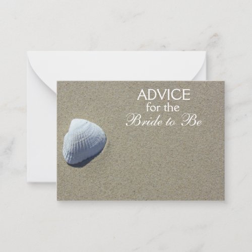 Advice for the Bride to Be Beach Sea Shell Cards