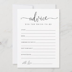 Advice for the Bride-to-be Note Card