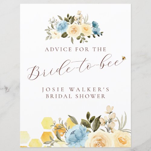 Advice for the Bride to Bee Sign
