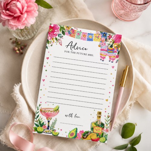 Advice for the Future Mrs. Fiesta Bridal Shower Stationery
