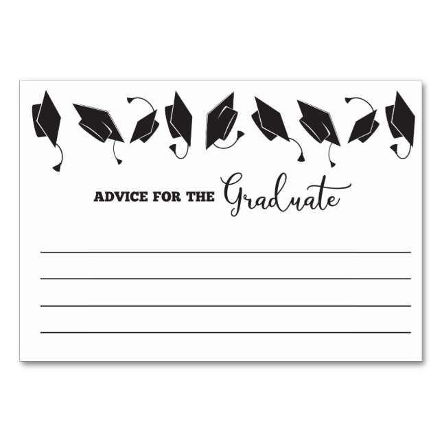 Advice for the Graduate Table Number (Front)