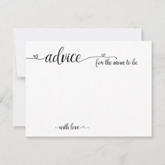 Advice for the Mom to Be Baby Shower Cards
