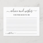 Advice for the Mom to Be card<br><div class="desc">Advice for the Mom to Be minimalist card</div>