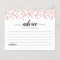 Advice for the Mom-to-be Card Baby Shower party