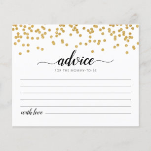 Advice for the Mommy-to-be Card Baby Shower party