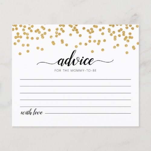 Advice for the Mommy_to_be Card Baby Shower party