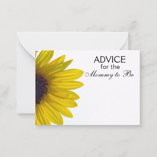 Customizable Advice for the Mommy to Be Giant Sunflower Cards Business Card