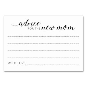 Advice for the New Mom Guest Book Cards