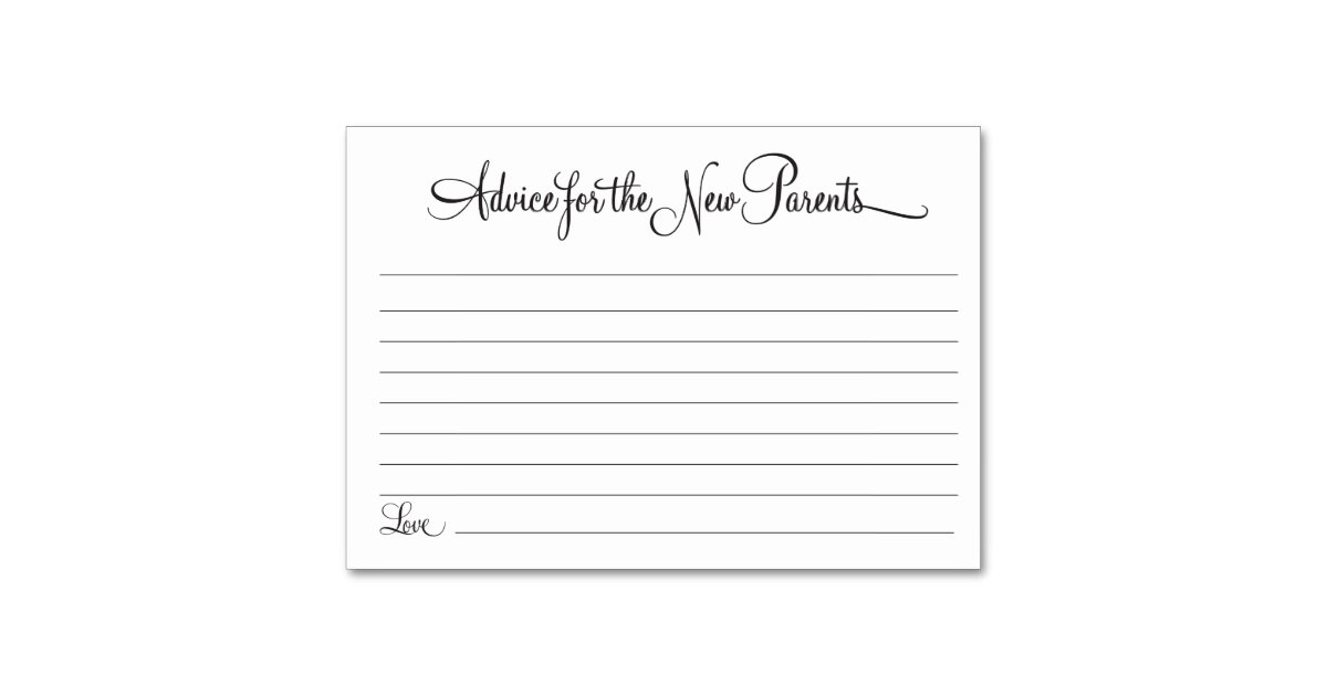 Advice For The New Parents Free Printable