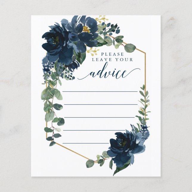 Advice for the Newlyweds Wedding Game (Front)