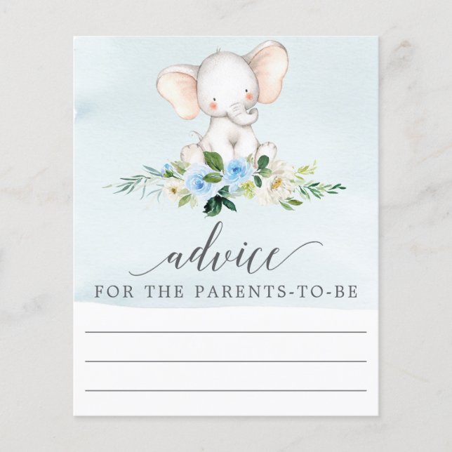 Advice for the Parents-to-be Baby Shower Game (Front)