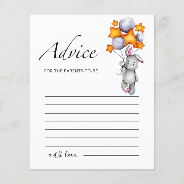 Advice for the parents to be card (Front)