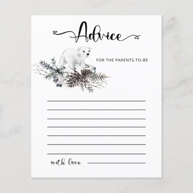 Advice for the parents to be card (Front)