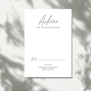 Advice for the Parents To Be Script Baby Shower Card