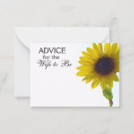 Advice for the Wife to Be Tall Sunflower Cards<br><div class="desc">Advice for the Wife to Be Tall Sunflower Cards - great idea for a guest book alternative at the wedding</div>