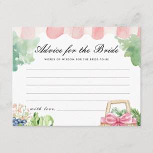 Advice Fresh Off The Market Bridal Shower Enclosure Card