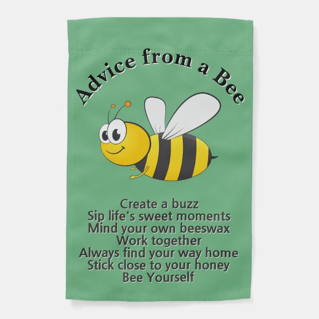 Advice from a Bee Garden Flag (Front)