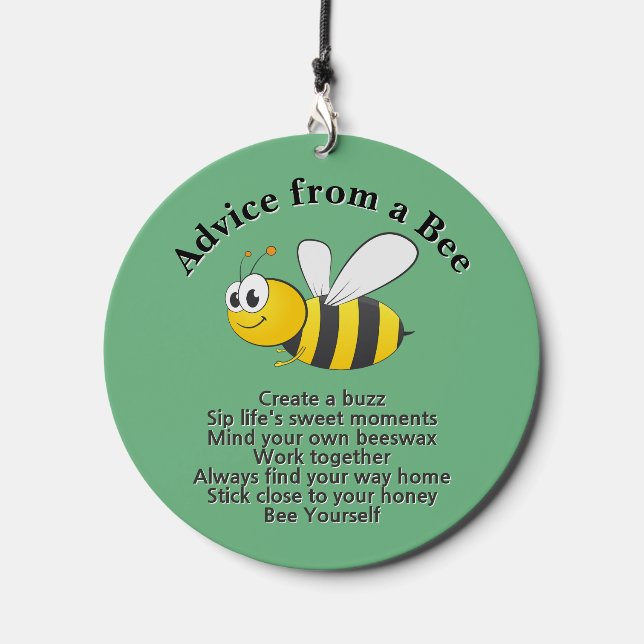 Advice from a Bee Wind Chime (Front)