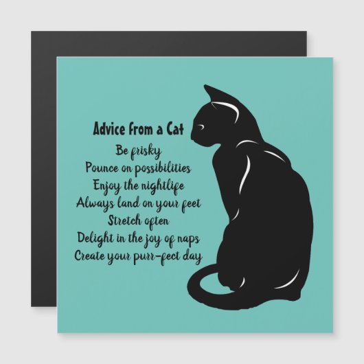 Advice from a Cat Design Magnet (Front/Back)