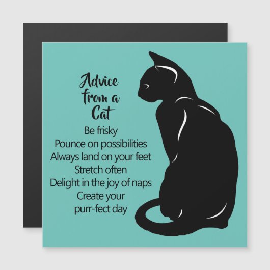 Advice from a Cat Design Magnet (Front/Back)