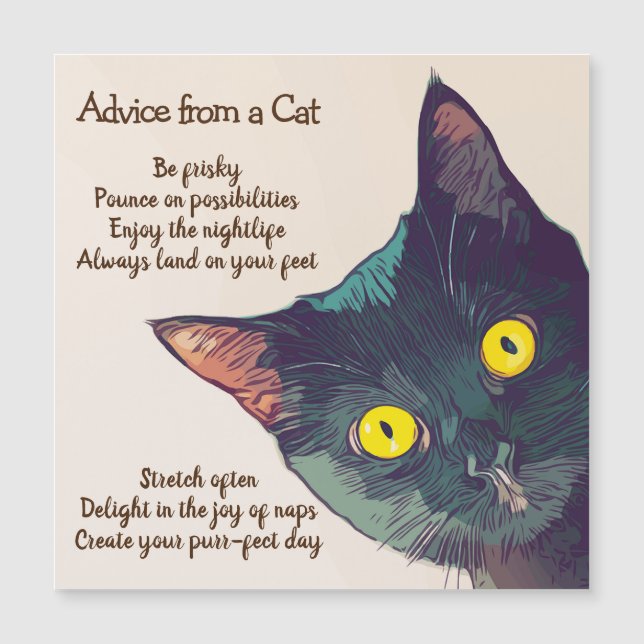 Advice from a Cat Magnetic Card (Front)