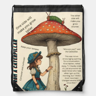 Advice from a Caterpillar Drawstring Bag