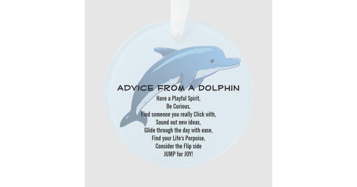 Happy Dolphin Jumping from the Ocean Ornament