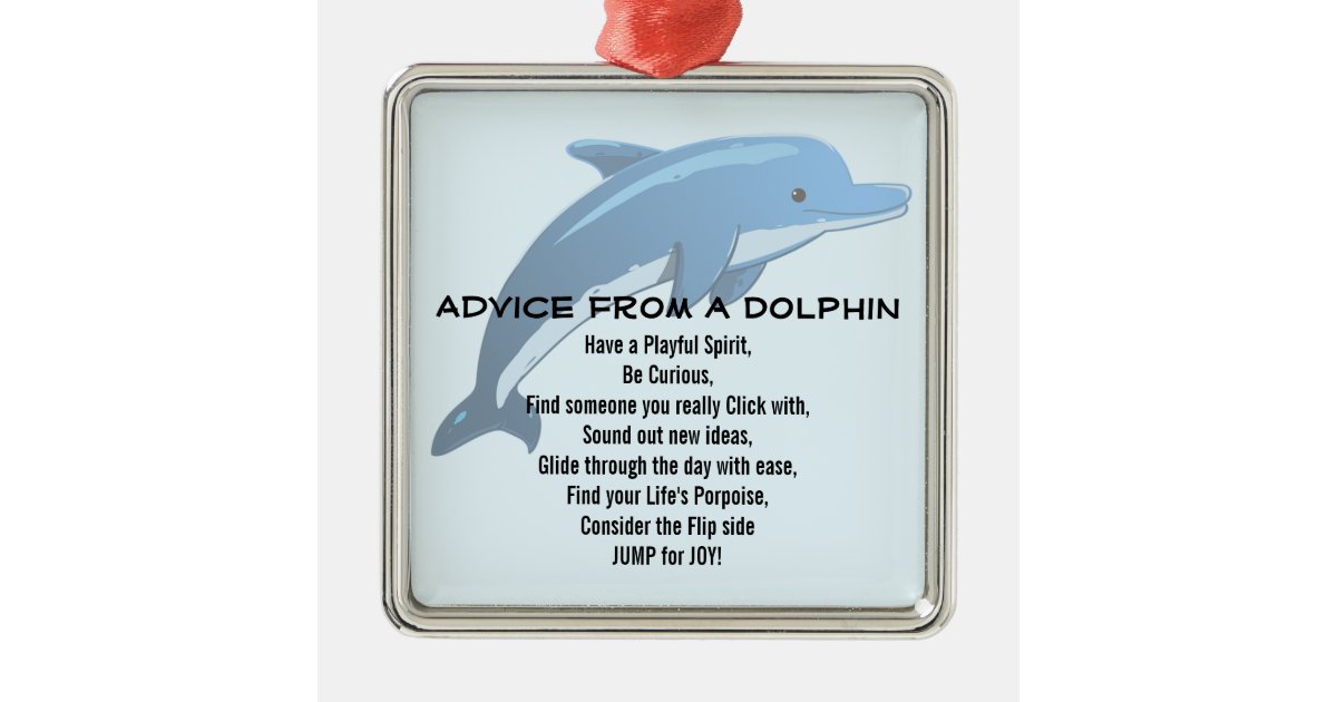 Dolphin Christmas Tree Topper Holiday Decoration Aluminum 