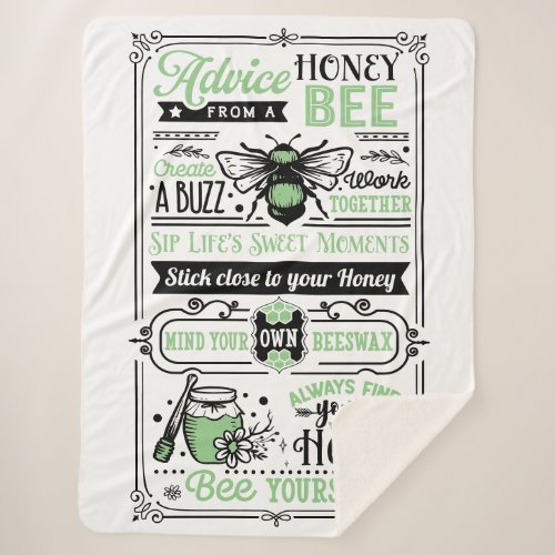 Advice from a Honey Bee Cute Blanket