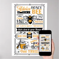 Buzzing Bee Design Custom Acrylic Bathroom Accessories Set