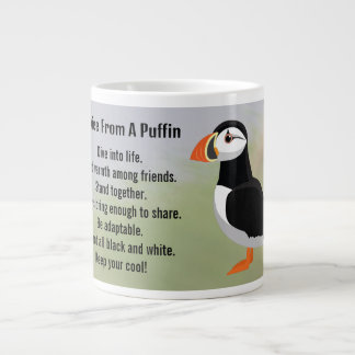 Advice from a Puffin Design Giant Coffee Mug