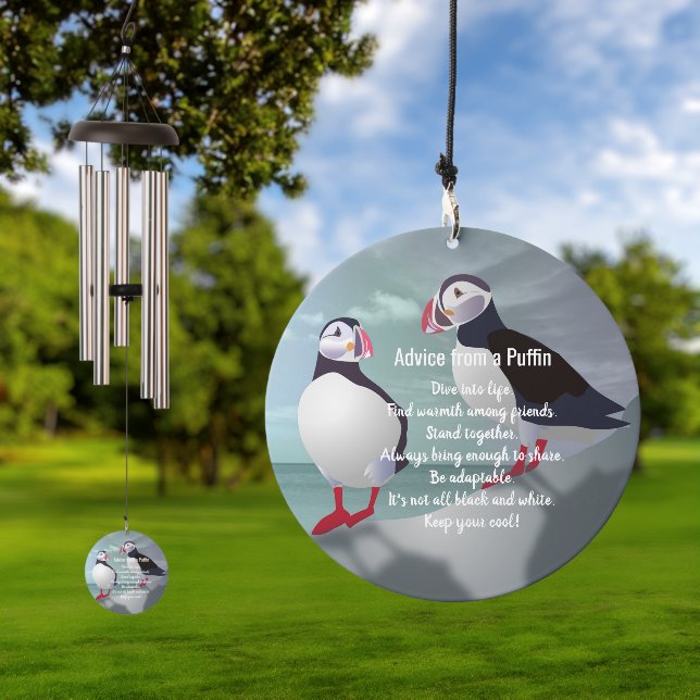 Advice from a Puffin Design  Wind Chime (Outdoor)