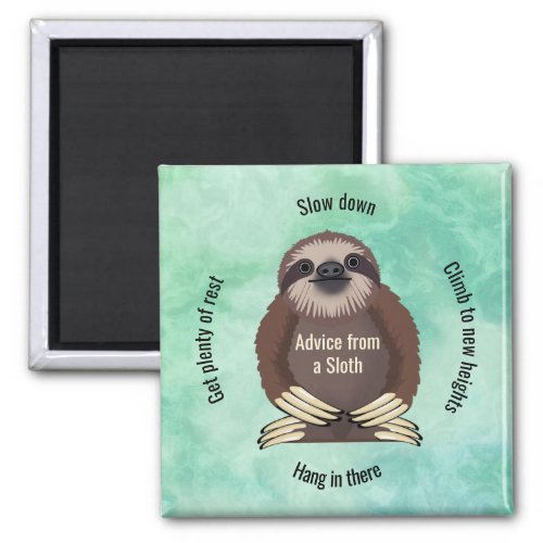 Advice from a Sloth Design Magnet