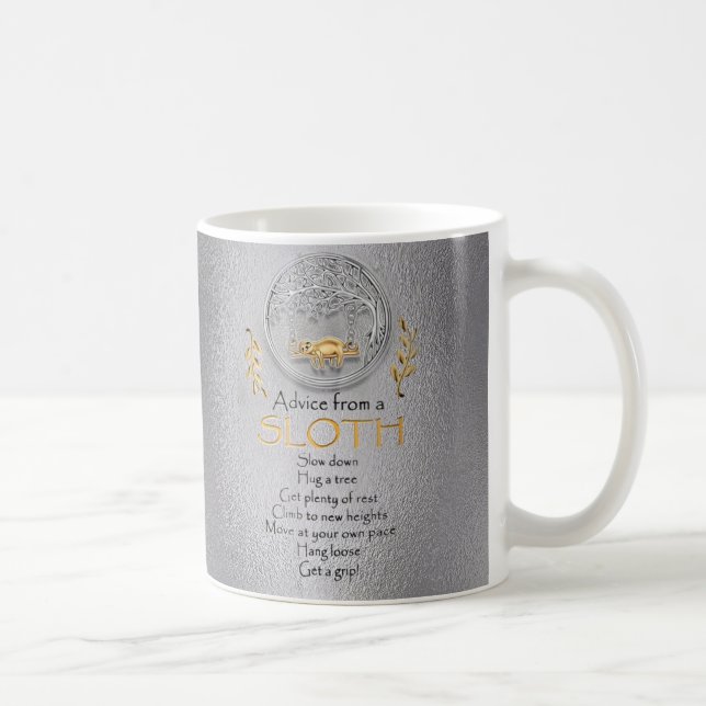 Advice from a sloth Lover Christmas Gifts jungle  Coffee Mug (Right)