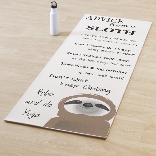 Advice from a Sloth Yoga Mat