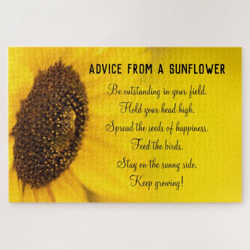 Advice from a Sunflower Design Jigsaw Puzzle