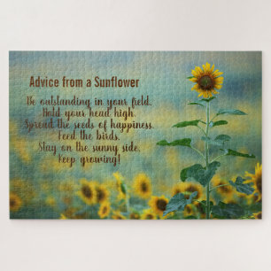 Advice from a Sunflower Design Jigsaw Puzzle