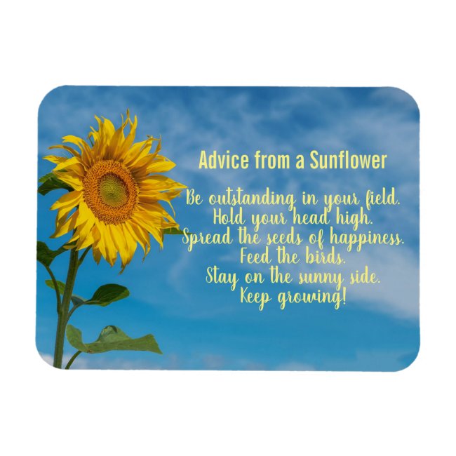 Advice from a Sunflower Design Magnet