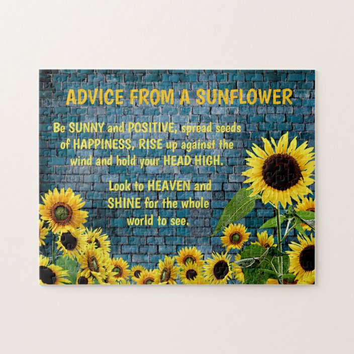 Advice From A Sunflower Jigsaw Puzzle Zazzle Com