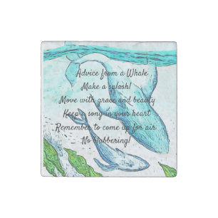 Advice from a Whale Stone Magnet