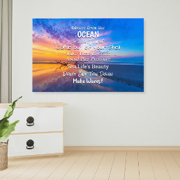 Advice from the Ocean Dusk Driftwood Beach Poster