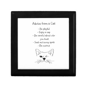 Advice from Winking Cat Fun Animal Humor Gift Box