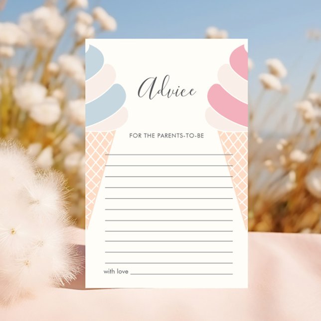 Advice Ice Cream Pastel Color Gender Reveal (Creator Uploaded)