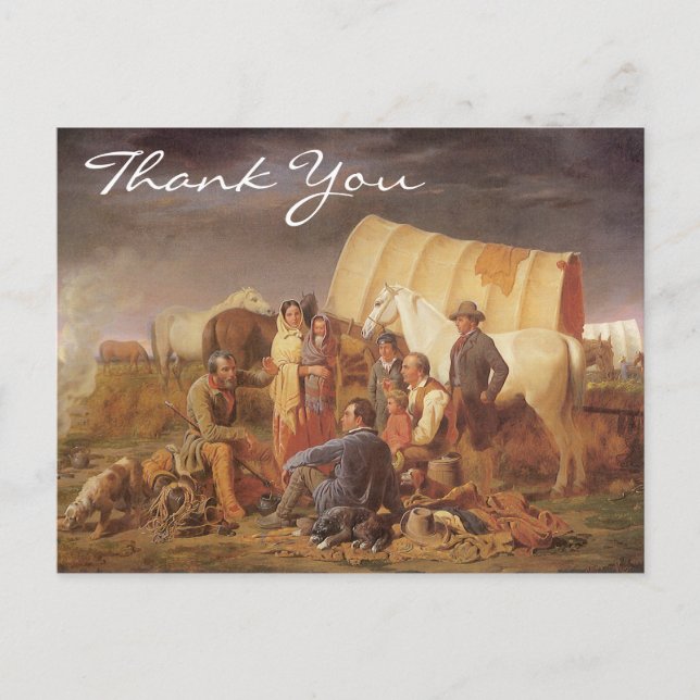 Advice on Prairie by William Ranney, Thank You Postcard (Front)