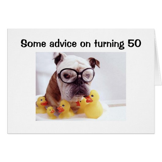 ADVICE ON TURNING 50 CARDS (Front Horizontal)