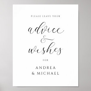 Advice Sign for Elegant Wedding Wishes