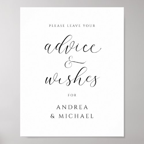 Advice Sign for Elegant Wedding Wishes