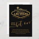 Advice to Bet On Las Vegas Theme Advice & Wishes<br><div class="desc">Las Vegas Theme Wedding or Bridal Shower Advice & Well Wishes Card features a Personalized Name Welcome to Fabulous Las Vegas Sign in Black and Gold with fun and unique "Advice We Can Bet On" wording and space for marriage advice, well wishes, and travel advice for the newlywed couple. This...</div>