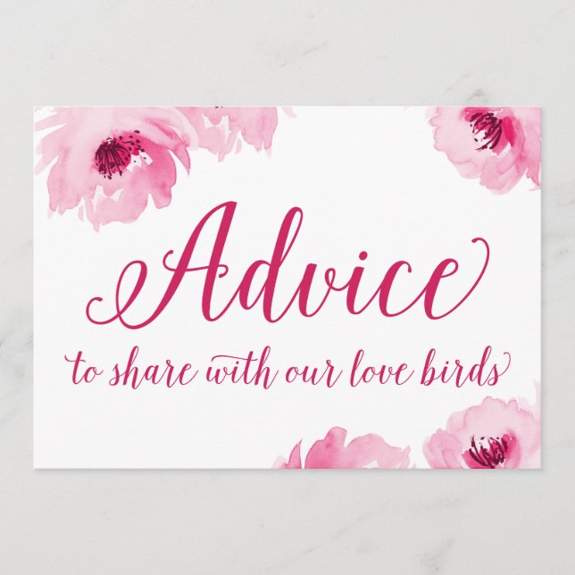 Advice to Share with our Love Birds Card (Front)