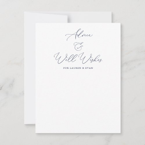 Advice  Well Wishes for the Couple Wedding Card